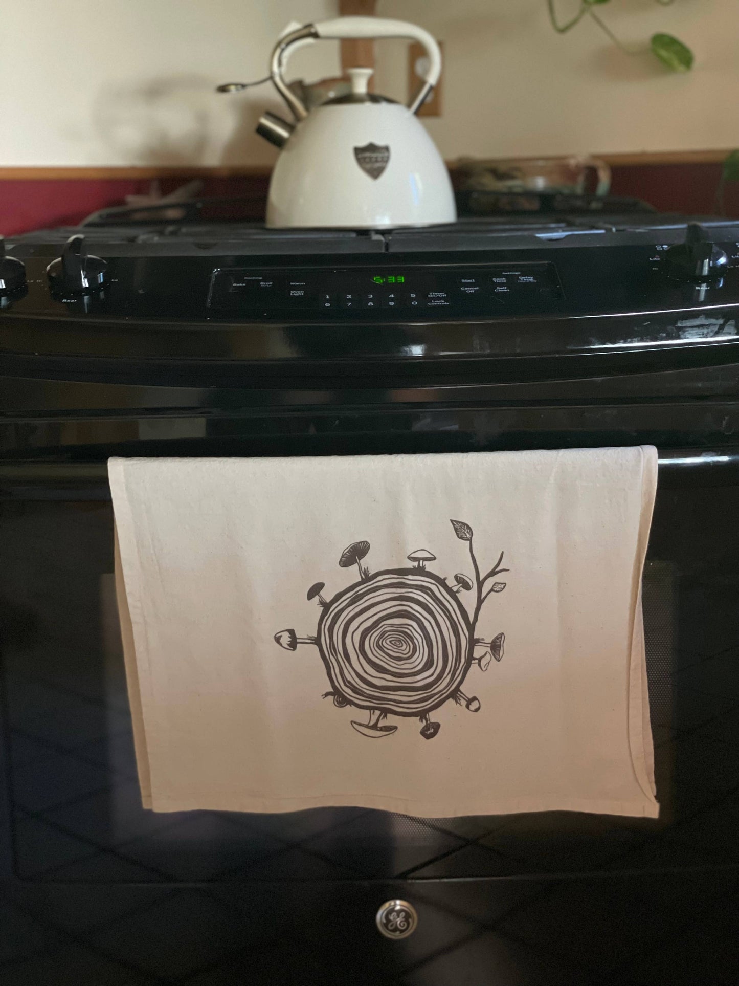 Mushroom Wood Stump Tea Towel