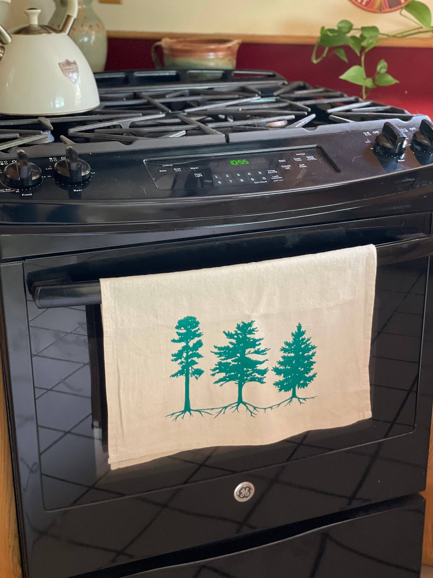 Rooted Three Trees Tea Towel