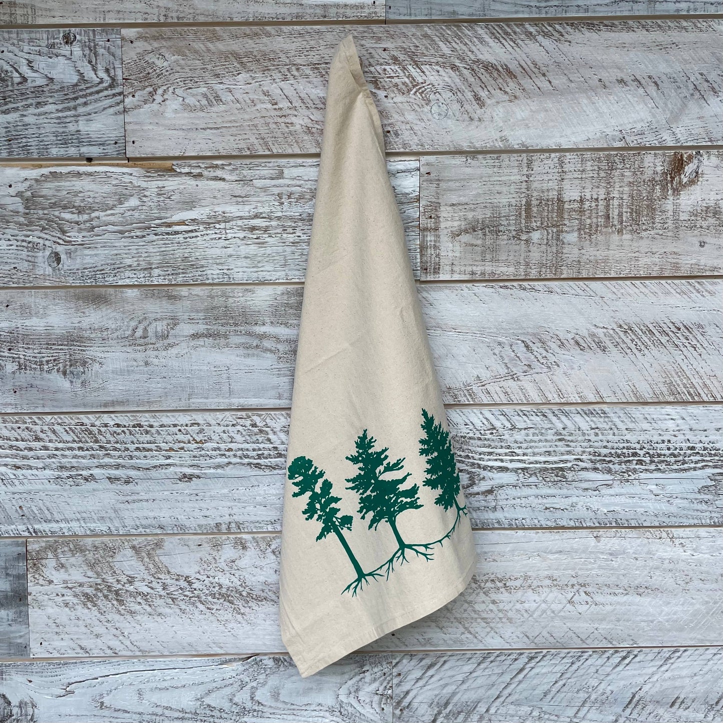Rooted Three Trees Tea Towel