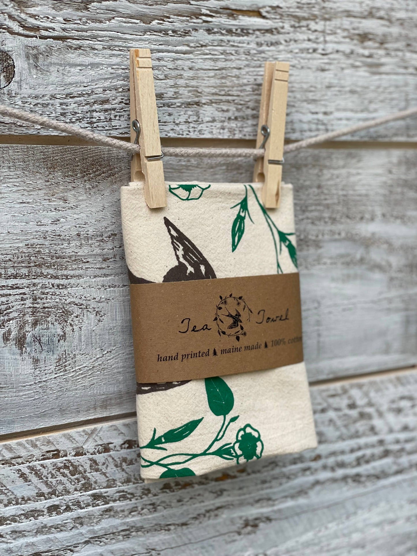 Barn Swallow Morning Glory Tea Towel