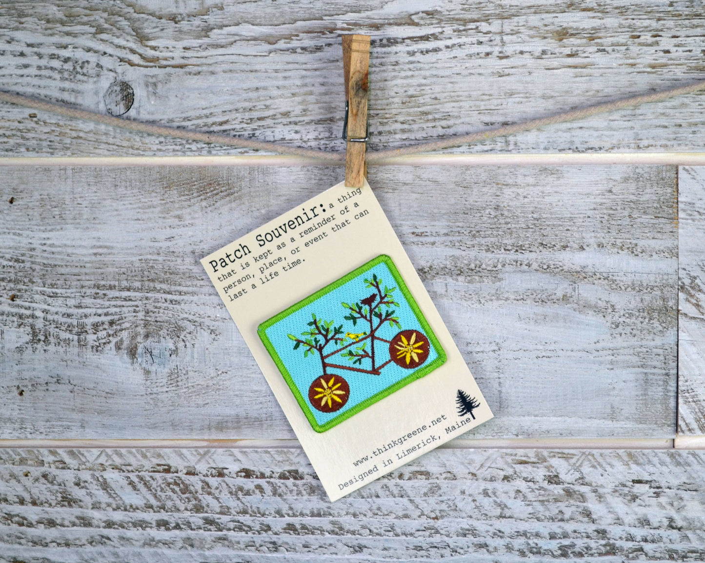 Tree Bike Embroidered Patch