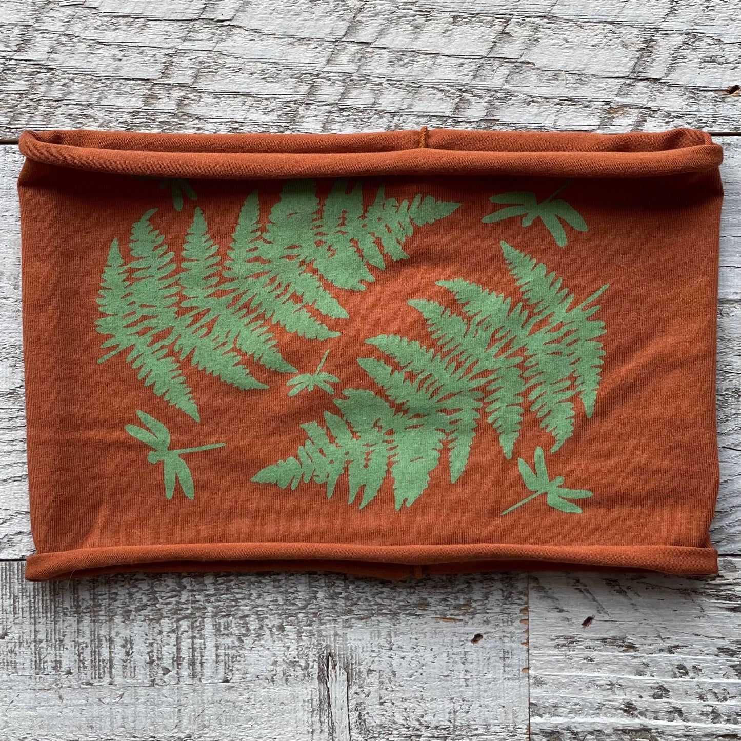 Fern Dragonfly Headband - Rust