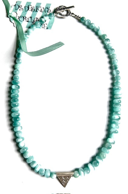 2544 Gr moonstone/SS pend