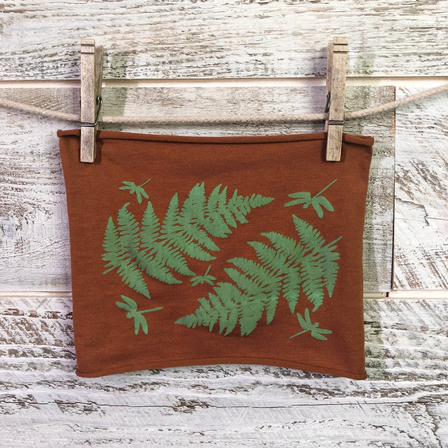 Fern Dragonfly Headband - Rust