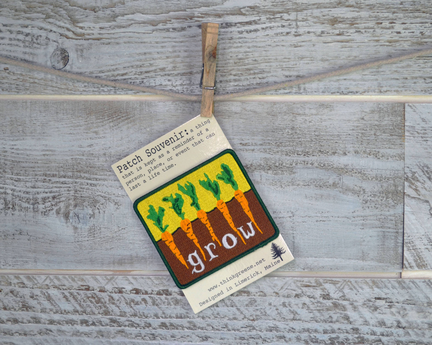 Grow Carrots Farmers Embroidered Patch