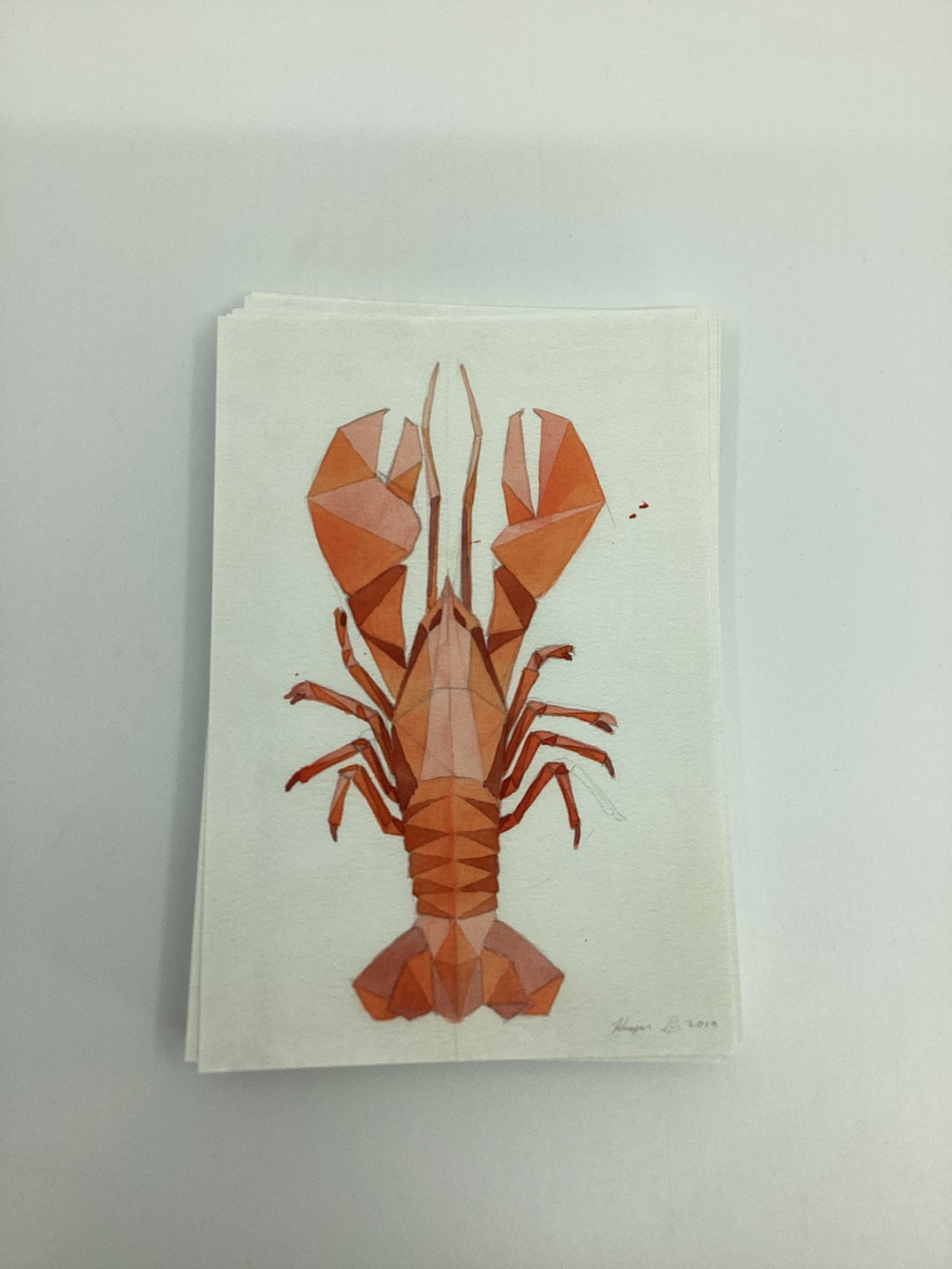 Geo Lobster Postcard