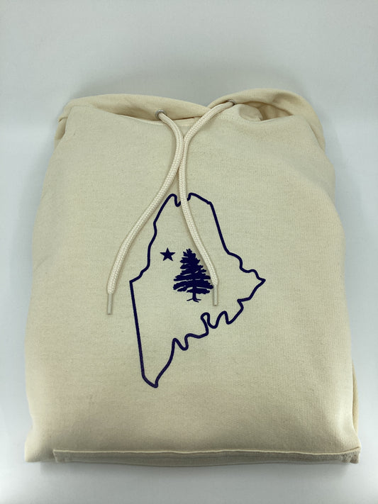 1901 Maine State Outline Hoodie