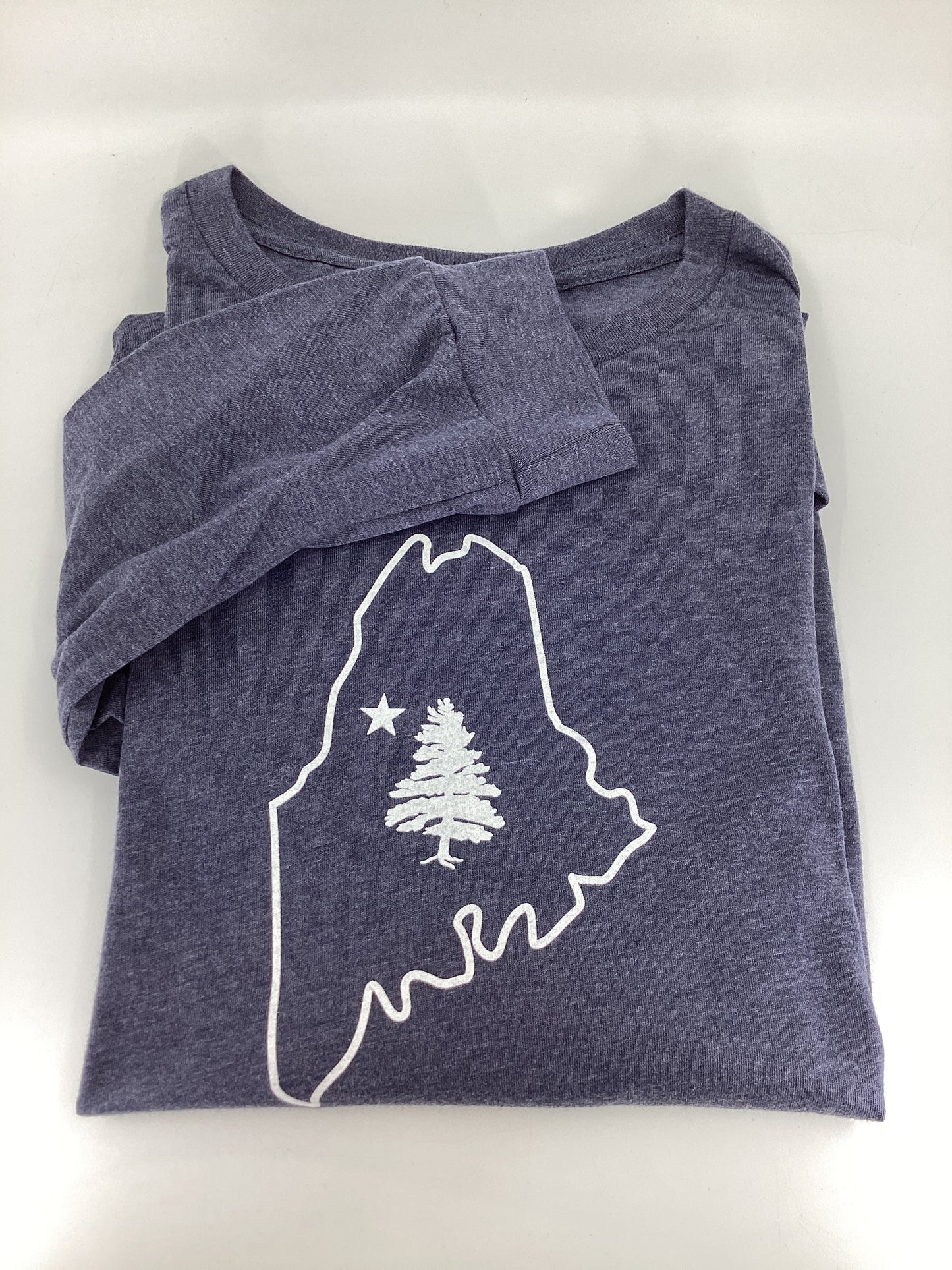 Maine State Outline Long Sleeve Shirt