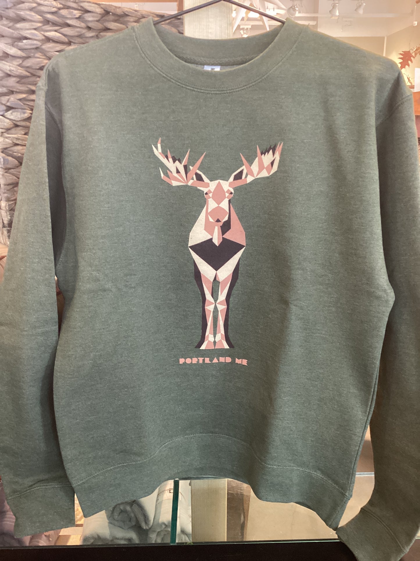 Portland Maine Crew Neck Moose Sweatshirt
