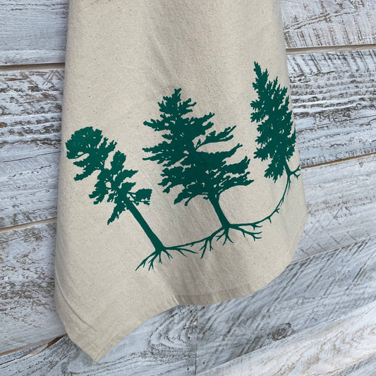 Rooted Three Trees Tea Towel