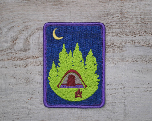 Camp Under the Moon Embroidered Patch