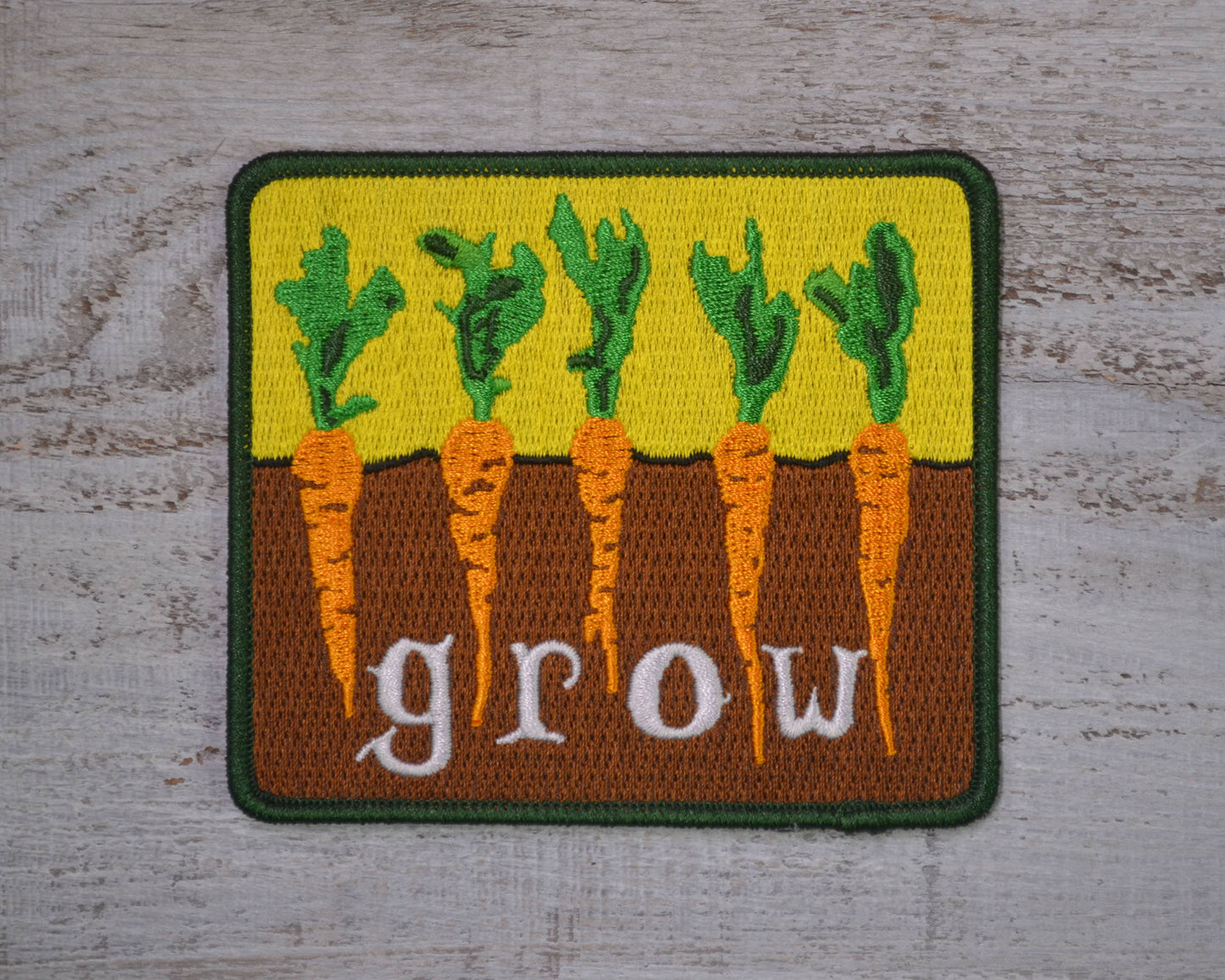 Grow Carrots Farmers Embroidered Patch