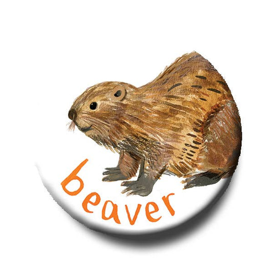 Beaver Animal Pun Pinback Button