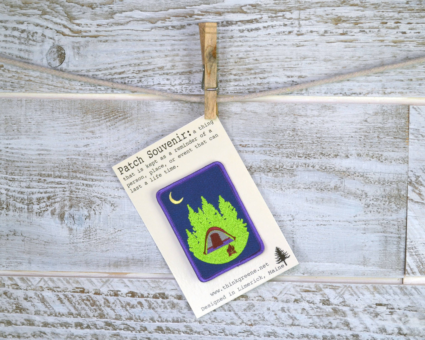 Camp Under the Moon Embroidered Patch