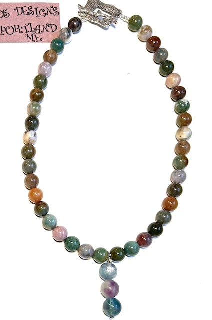 24256 Fancy Jasper/Flourite pend