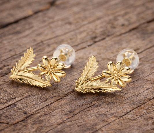 North Tide Wildflower Gold Stud Earrings