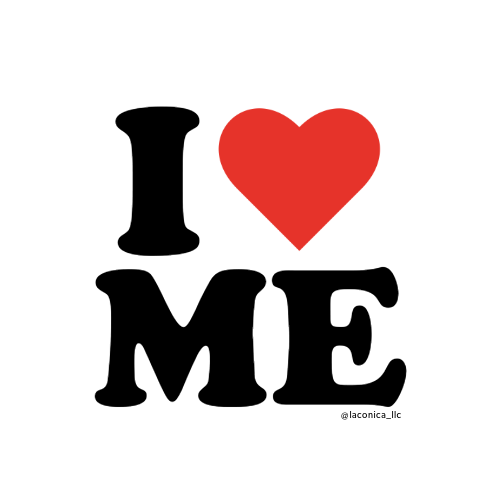 I Heart ME Screen Printed T-Shirt by Laconica LLC