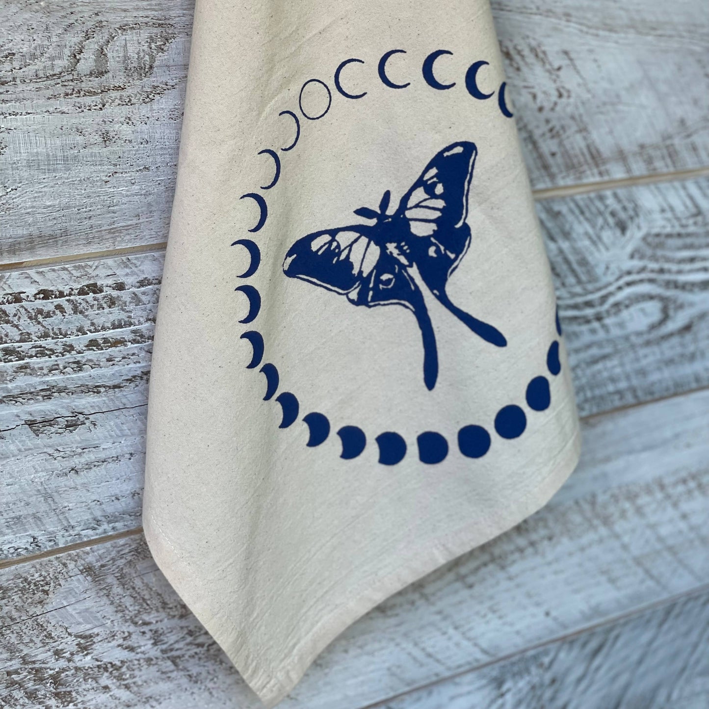 Luna Moth Moon Phase Tea Towel