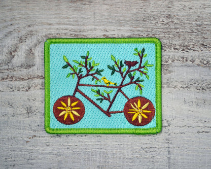 Tree Bike Embroidered Patch
