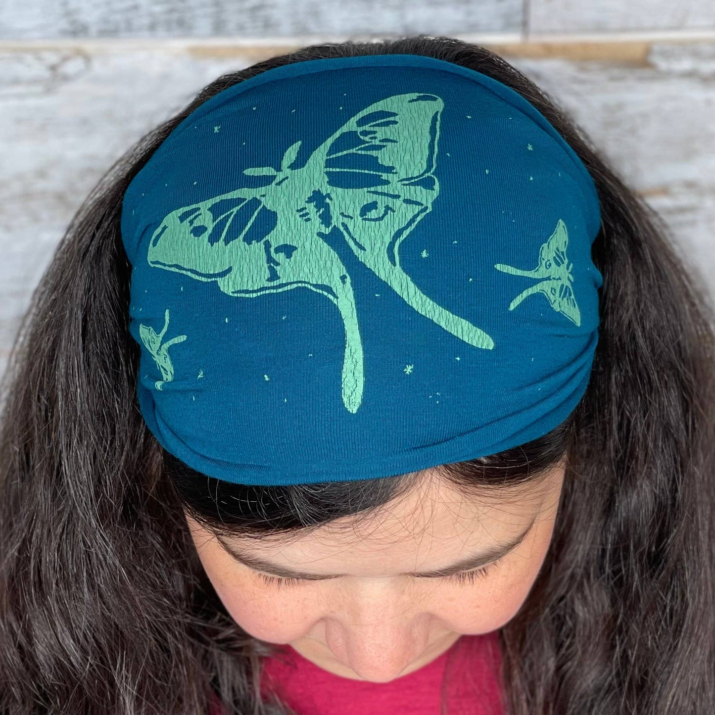 Luna Moth Headband - Blue