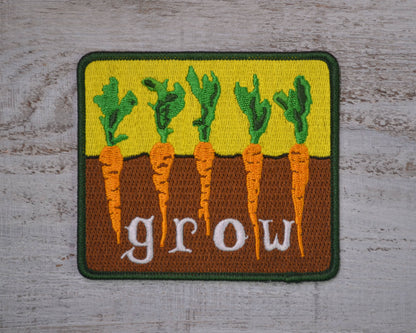 Grow Carrots Farmers Embroidered Patch